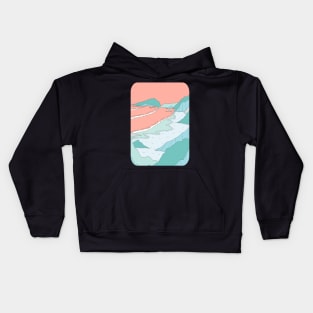 The green island beach Kids Hoodie